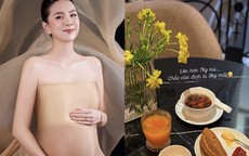 MC Mai Ngọc tiết lộ cân nặng ở tháng cuối thai kỳ, tiết lộ thực đơn toàn món đơn giản, dễ làm, dinh dưỡng 'vào con không béo mẹ'
