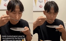 Khách Hàn Quốc có biểu cảm cực 'khó hiểu' khi ăn món canh bình dân của Việt Nam