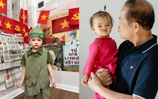Con gái Thu Quỳnh đáng yêu trong trang phục 'em bé yêu nước'