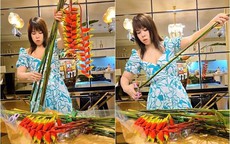 Bình hoa cắm lúc 1h đêm của vợ Mạnh Trường có gì đặc biệt?