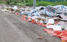 Sau phản ánh, bãi rác tự phát ở Từ Liêm đã đổi khác nhưng dấu vết thực phẩm vẫn còn