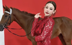 Huyền Baby gây chú ý với concept ngập sắc đỏ 'mã đáo thành công'