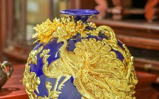 Bình hút tài lộc mạ vàng đắp nổi – quà biếu tặng sang trọng đẳng cấp để luôn được quý nhân nâng đỡ