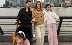 Phạm Quỳnh Anh và 3 con gây chú ý ở Thượng Hải