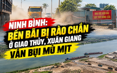 Ninh Bình: Bến bãi, trạm trộn bê tông tại xã Xuân Giang vẫn bụi mịt mù