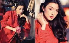 Vợ sắp cưới của nhạc trưởng Dustin Tiêu diện áo dài đỏ gây thương nhớ