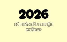 Năm 2026 có phải là năm nhuận Dương lịch không?