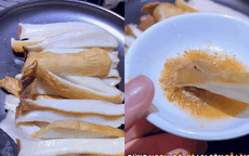 Món ngon "không điểm chê": Nấm đùi gà nướng xém cạnh, cắn một miếng nước tứa ra trọn vị