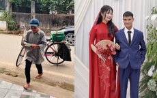 Xúc động clip người cha nhặt rác đạp xe đi mời đám cưới con gái, nhận điều bất ngờ trong ngày vui