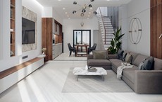 Ý tưởng trang trí phòng khách nhà ống 5m có cầu thang