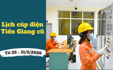 Lịch cúp điện Đồng Tháp (Tiền Giang cũ) từ 25 – 31/5/2026: Cúp điện từ 6h đến 18h hàng loạt khu dân cư khi thời tiết nắng nóng 