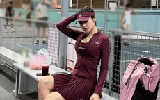 Á hậu Huyền My gợi cảm trên sân pickleball