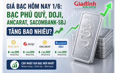 Giá bạc hôm nay 1/6: Bạc Phú Quý, Doji, Ancarat, Sacombank-SBJ tăng bao nhiêu?