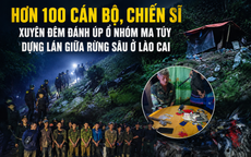 Hơn 100 cán bộ, chiến sĩ xuyên đêm đánh úp ổ nhóm ma túy dựng lán giữa rừng sâu ở Lào Cai