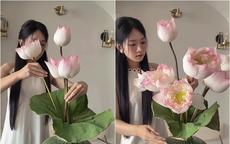 Lê Bống gây sốt với clip cắm sen triệu view, dân mạng tranh cãi nhưng vẫn dành "cơn mưa" lời khen