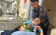 MS 1117: Xót xa cảnh chồng vừa bế con 6 tháng tuổi vừa chăm vợ nằm viện vì chấn thương cột sống sau tai nạn