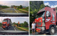 Kết đắng cho lái xe đầu kéo vượt ẩu trên quốc lộ