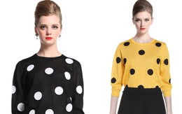 Trời đông hửng nắng - Diện len chấm bi trẻ trung xuống phố