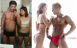 Cặp vợ chồng có thân hình siêu đẹp sau 5 tháng tập thể dục