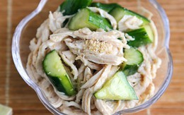 Nộm gà dưa chuột chống ngán cho Tết