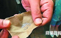 Tranh nhau nhặt kim cương 'từ trên trời rơi xuống' phố