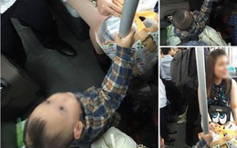 Hình ảnh cô gái xinh đẹp không nhường ghế xe bus cho em bé 2 tuổi bị lên án