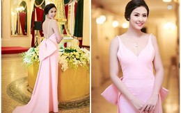 Hoa hậu Việt diện đầm hồng pastel ngọt ngào trên thảm đỏ