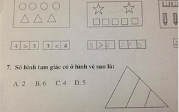 Bài toán lớp 1 tìm tam giác khiến các ông bố đau đầu