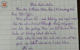 Bản kiểm điểm với lời hứa “có một không hai” của học sinh lớp 2