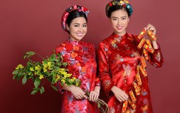 Sao Việt phải lòng áo dài gấm hoa cổ điển