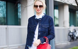 Biến tấu tuyệt đẹp cho denim jacket ngày lạnh