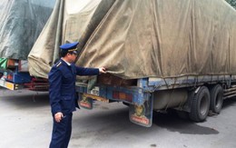Xe chở gỗ quá tải từ Lào bị tạm giữ