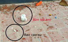 Phát hãi chung cư bị bao cao su rơi trúng đầu