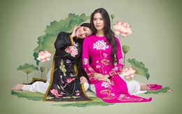 Áo dài hoa sen rạng rỡ, Huỳnh Bích Phương tái xuất bên Hoa hậu Thùy Dung
