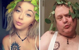 Ông bố Mỹ gây sốt vì bắt chước ảnh selfie của con gái