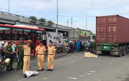 Cô gái chết thảm dưới bánh xe container ở Sài Gòn