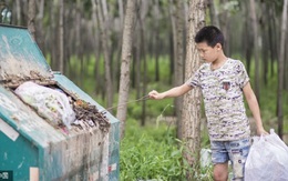 Cậu bé đội nắng đi nhặt rác, kiếm tiền giúp mẹ kế chữa ung thư