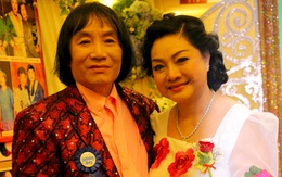 Vợ nghệ sĩ Minh Vương ân cần chăm sóc chồng tại đêm tiệc