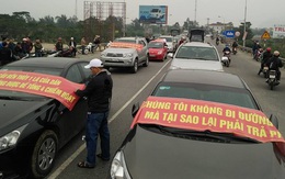 Nghệ An: Dân mang xe ô tô chặn cầu phản đối trạm thu phí