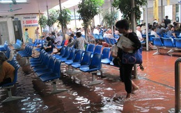 Hà Nội mưa một đêm, nhiều công sở, bệnh viện ngập nặng