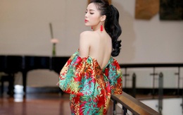 Hoa hậu Kỳ Duyên mặc trễ nải đi event ở Hà Nội