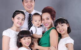 Vợ chồng Thái Thùy Linh hạnh phúc bên con chung, con riêng