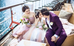 Vợ chồng Minh Tiệp chụp ảnh cưới ngọt ngào cùng con gái