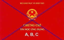 Dừng việc cấp phôi chứng chỉ tin học ứng dụng A,B,C từ ngày 15/12/2016