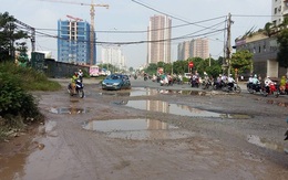 Quận Hoàng Mai (Hà Nội): Đường mới lưu thông đã xuống cấp