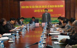 Đoàn công tác của Tổng cục DS-KHHGĐ làm việc tại Cao Bằng