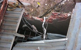 Giàn ép cọc đè thủng nóc ngân hàng, hàng chục người tháo chạy