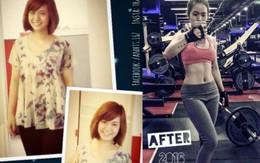 Người đẹp công sở tập gym trưa để cải thiện vóc dáng