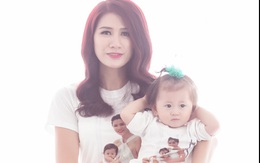 Trang Trần mặc áo đôi chụp ảnh cùng con gái yêu