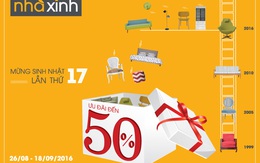 Nội thất Nhà Xinh ưu đãi đến 50% nhân dịp sinh nhật